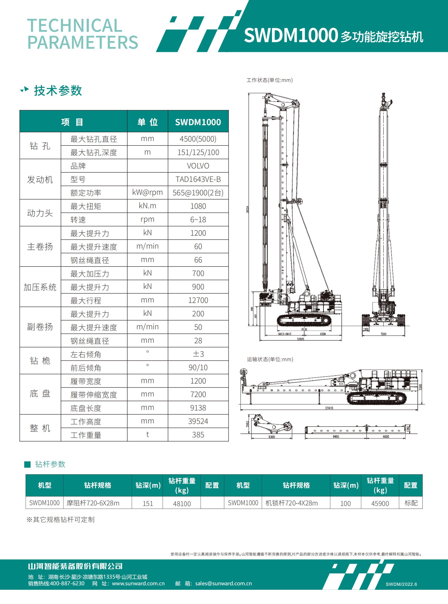 SWDM1000 超大型多功能旋挖鉆機