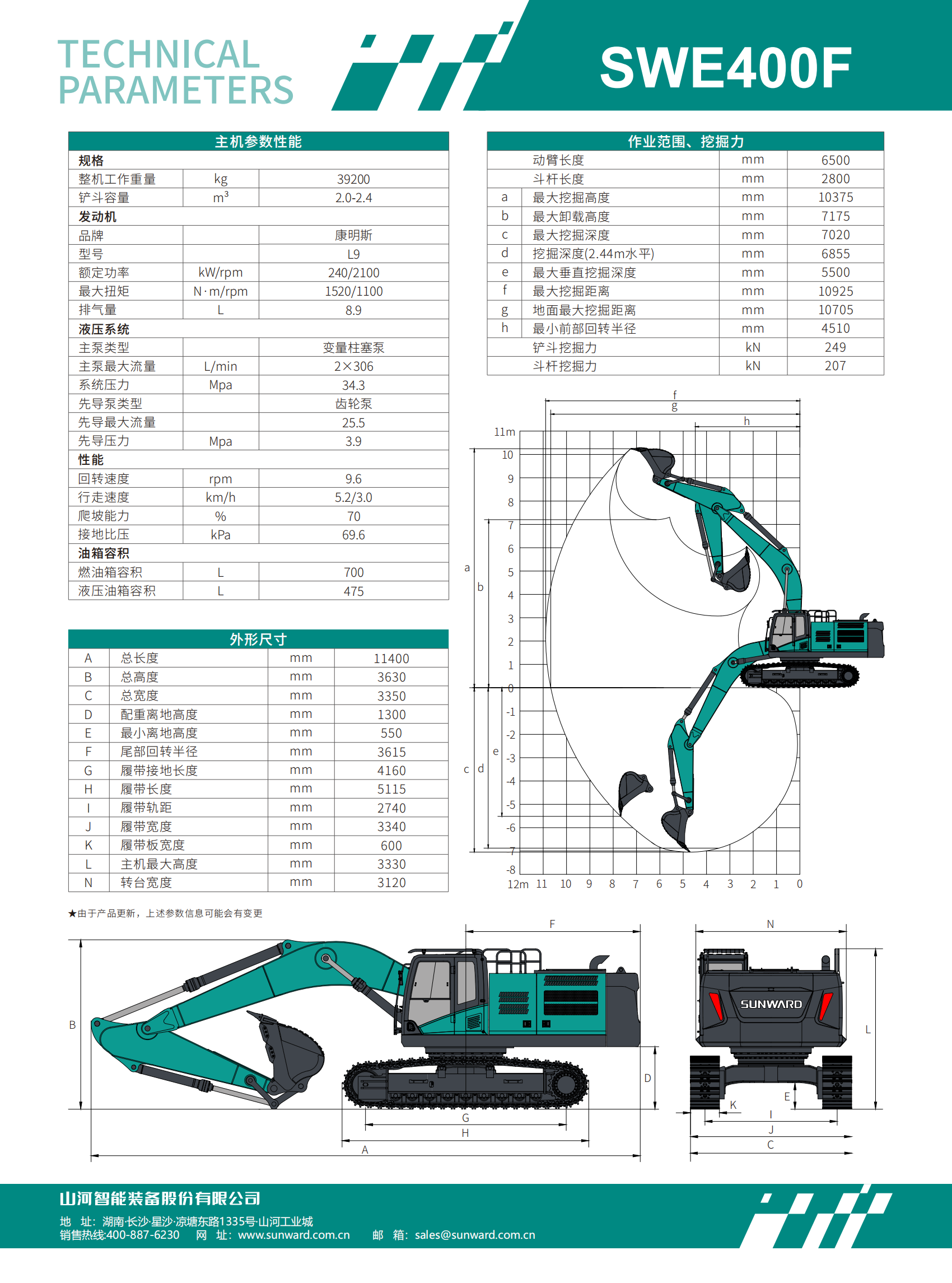 SWE400F 大型挖掘機